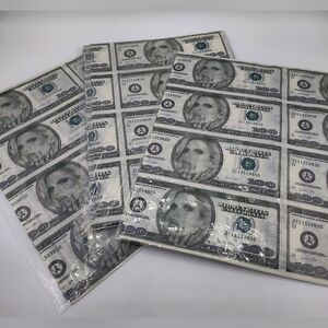 Jeffree Star Money Print Tissue Paper Set of Three (3) Sheets 29.5 x 19.8 Rare